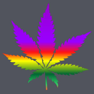 420 Rainbow Leaf - Circle Patch Beanie Design