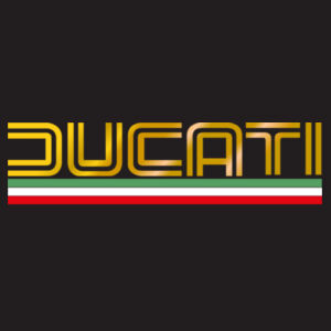 Modern Ducati Logo Italian Flag Colours - Patch Beanie  Design