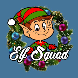 Childs Christmas Elf Squad Denim Jacket. Design