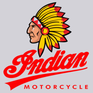 Classic Retro USA Indian Motorcycle Logo - AWDis College Hoodie Design