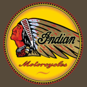 Classic Retro USA Indian Motorcycle Logo - AWDis College Hoodie Design