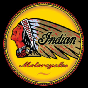 Retro Vintage Classic Indian Motorcycle Biker Logo - Circle Patch Beanie Design