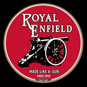 Vintage Retro Royal Enfield Made Like A Gun Round Logo - Circle Patch Beanie Design
